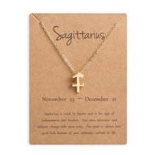 Load image into Gallery viewer, Ailodo Men Women 12 Horoscope Zodiac Sign Gold Pendant Necklace Aries Leo 12 Constellations Jewelry Kids Christmas Gifts 19NOV91
