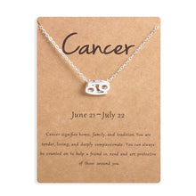 Load image into Gallery viewer, Ailodo Men Women 12 Horoscope Zodiac Sign Gold Pendant Necklace Aries Leo 12 Constellations Jewelry Kids Christmas Gifts 19NOV91