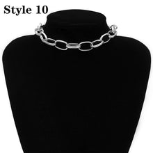 Load image into Gallery viewer, Punk Miami Cuban Choker Necklace Collar Statement Hip Hop Big Chunky Aluminum Gold Color Thick Chain Necklace Women Jewelry