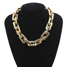 Load image into Gallery viewer, Punk Miami Cuban Choker Necklace Collar Statement Hip Hop Big Chunky Aluminum Gold Color Thick Chain Necklace Women Jewelry