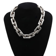 Load image into Gallery viewer, Punk Miami Cuban Choker Necklace Collar Statement Hip Hop Big Chunky Aluminum Gold Color Thick Chain Necklace Women Jewelry