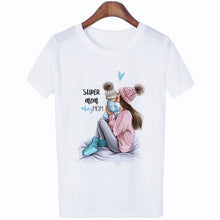 Load image into Gallery viewer, 2020 New Women T-shirt Super Mom Love Print Top Female T Shirts Harajuku Kawaii Casual Comfortable Tee Ladies Tops Short Clothes