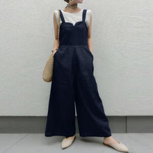 Load image into Gallery viewer, ZANZEA Stylish Summer Women Jumpsuits Casual Wide Leg Overalls Solid Rompers Female Elegant Work Playsuits Plus Size Suspenders