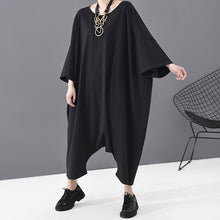 Load image into Gallery viewer, [EAM] Loose Fit Women  Black Oversized Long Jumpsuit New High Waist Pocket Stitch Pants Fashion Tide Spring Autumn 2020 JU79301
