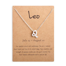 Load image into Gallery viewer, Ailodo Men Women 12 Horoscope Zodiac Sign Gold Pendant Necklace Aries Leo 12 Constellations Jewelry Kids Christmas Gifts 19NOV91
