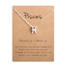 Load image into Gallery viewer, Ailodo Men Women 12 Horoscope Zodiac Sign Gold Pendant Necklace Aries Leo 12 Constellations Jewelry Kids Christmas Gifts 19NOV91
