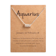 Load image into Gallery viewer, Ailodo Men Women 12 Horoscope Zodiac Sign Gold Pendant Necklace Aries Leo 12 Constellations Jewelry Kids Christmas Gifts 19NOV91
