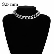 Load image into Gallery viewer, Punk Miami Cuban Choker Necklace Collar Statement Hip Hop Big Chunky Aluminum Gold Color Thick Chain Necklace Women Jewelry

