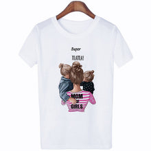 Load image into Gallery viewer, 2020 New Women T-shirt Super Mom Love Print Top Female T Shirts Harajuku Kawaii Casual Comfortable Tee Ladies Tops Short Clothes

