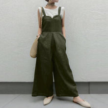 Load image into Gallery viewer, ZANZEA Stylish Summer Women Jumpsuits Casual Wide Leg Overalls Solid Rompers Female Elegant Work Playsuits Plus Size Suspenders
